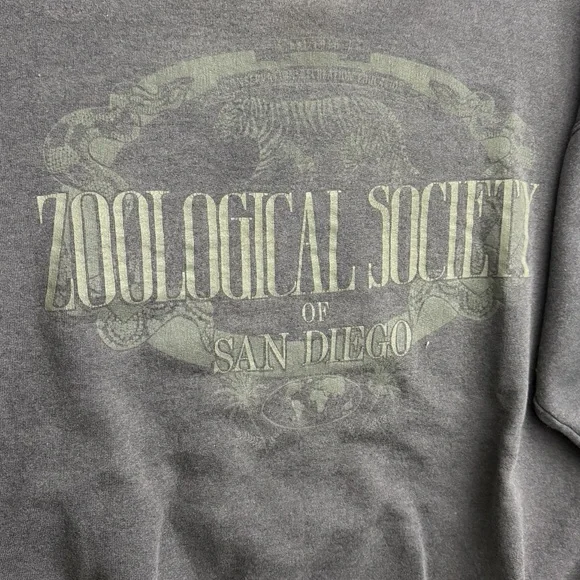 VTG Zoological Society of San Diego Sweatshirt Men’s XL Hanes ComfortBlend Gray - Picture 2 of 4